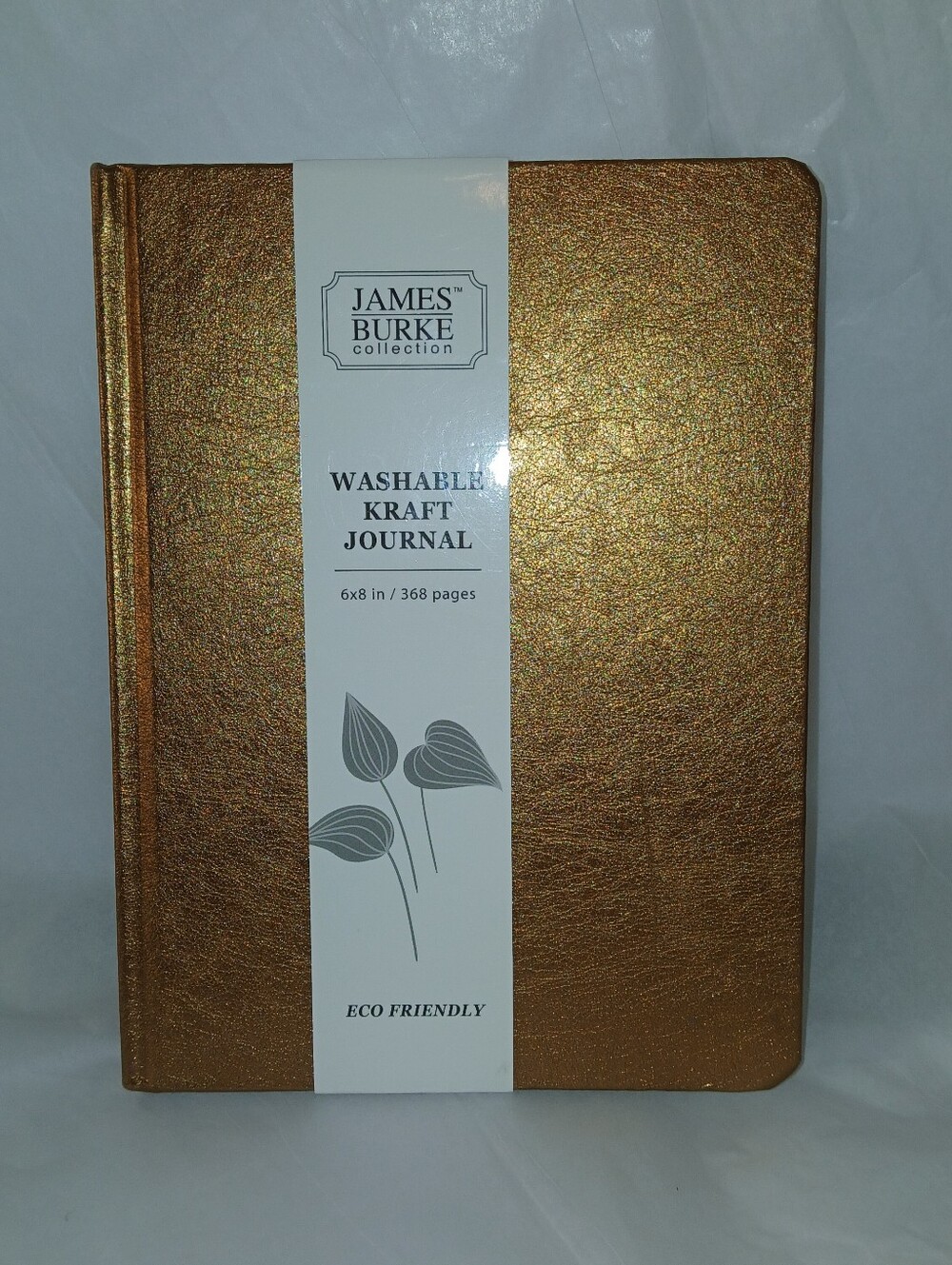 Hardcover Metallic Gold Washable Kraft Journal 6x8, 368 Pages, James Burke